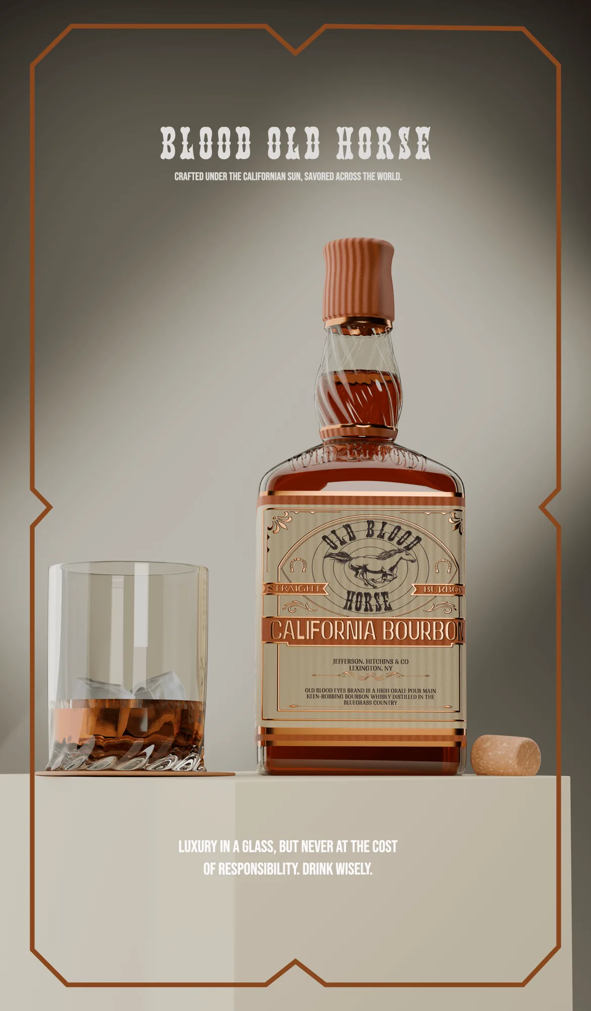 Old Blood Horse — The bottle and its glass