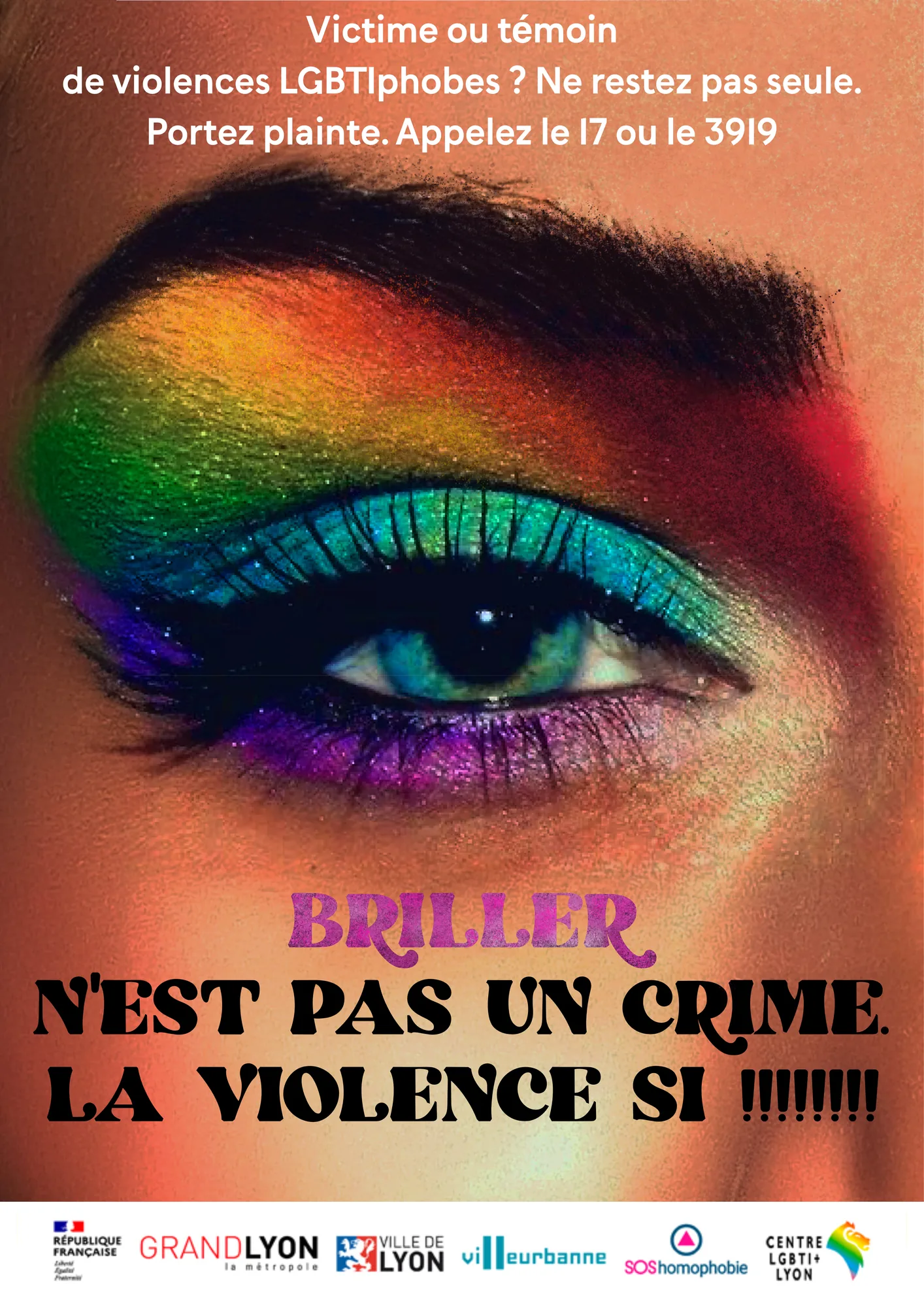 Briller n'est pas un crime — Shining is not a crime. Violence is.