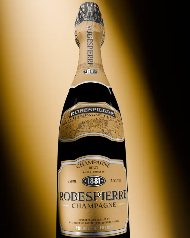 Champagne Robespierre — An identity created for an invented champagne house