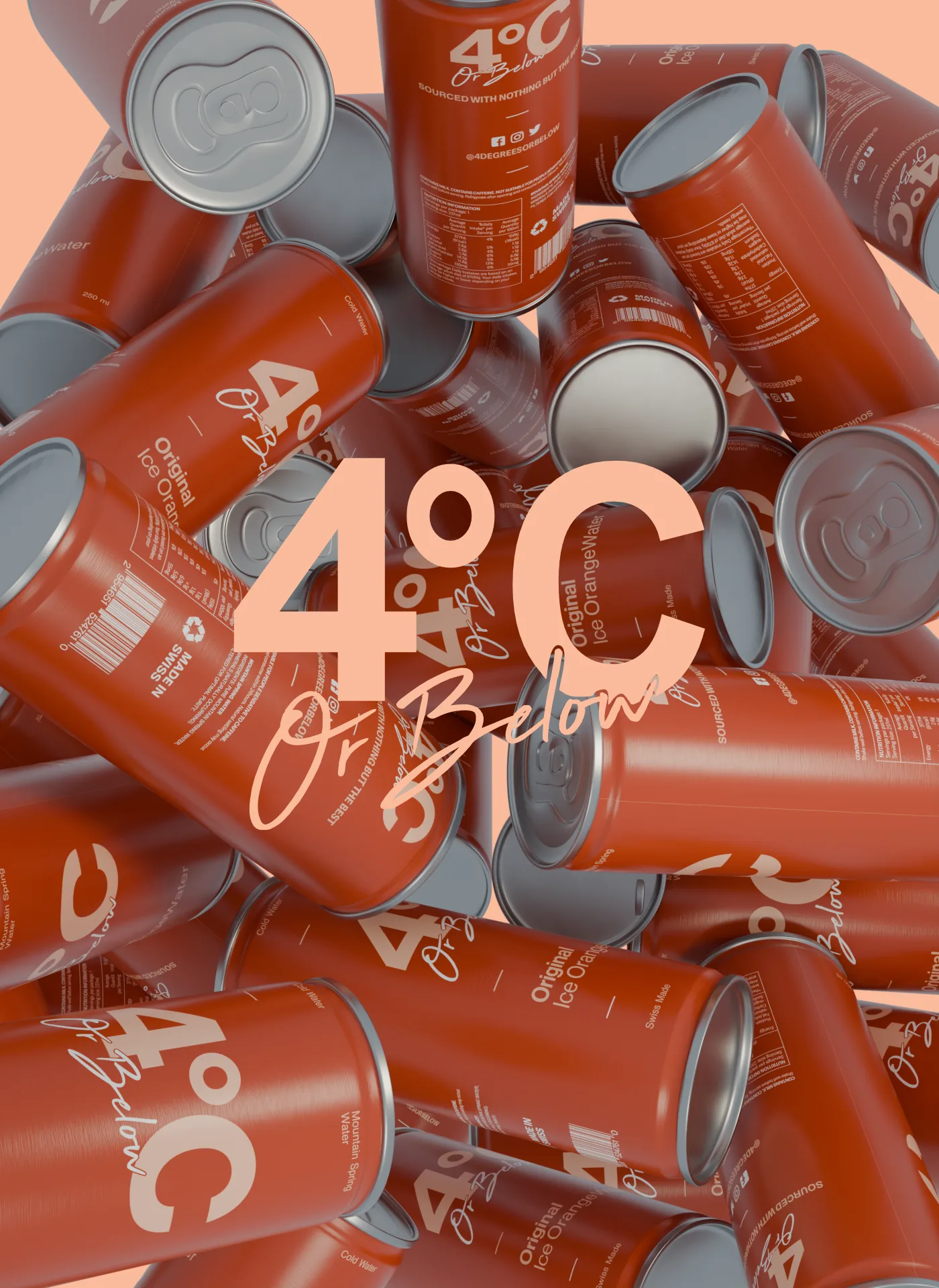4°C Or Below — Déclinaison orange