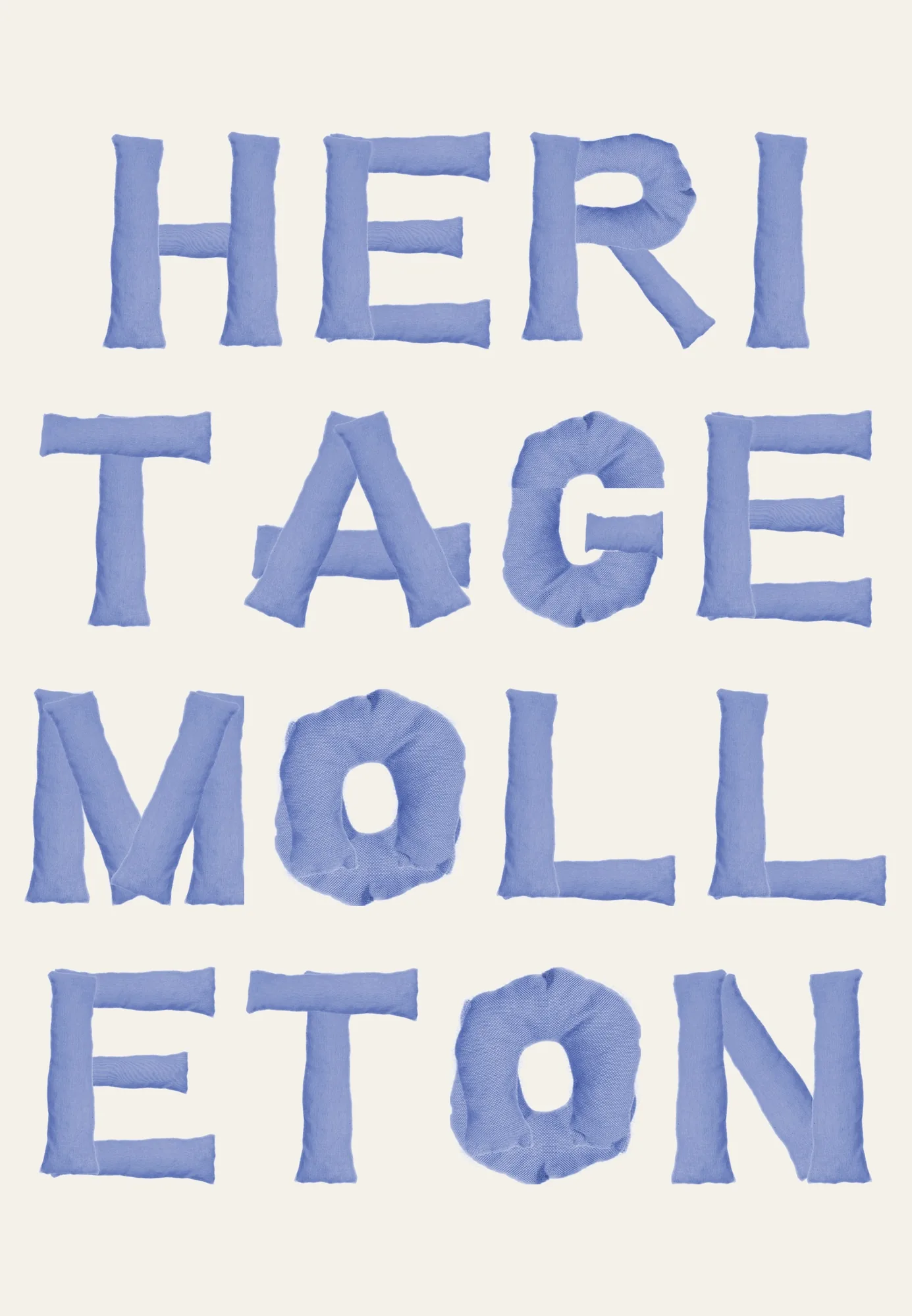 Héritage Molleton — Héritage Molleton, composé avec les lettres-coussins de l'alphabet