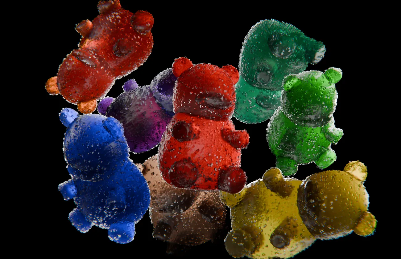 Bonbons — Modélisation 3D de bonbons à la gélatine