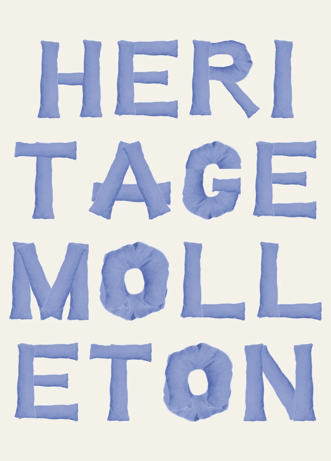 Héritage Molleton — Composé avec les lettres-coussins de l'alphabet.