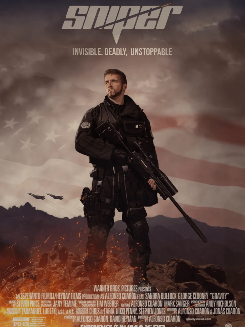 Sniper — Affiche d'un film imaginé, façon blockbuster